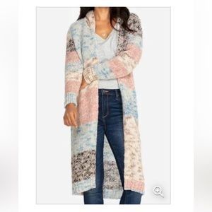 Johnny Was Alpaca Hooded Sweater Cardigan Painted Lady Duster Size XS